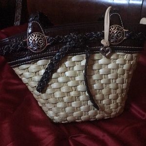 Brighton shoulder straw tote